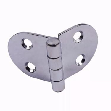 Imagem de Dobradiça Em Aço Inox 316 Oval 40 X 75Mm Para Portas Janelas - Abrolho