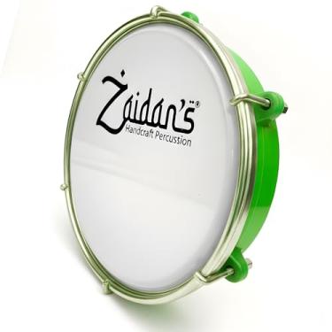 Imagem de Zaidan’s Tamborim 6” Pele Leitosa – ABS leve (290g), Pele Nylon, Altura 4,5 cm, Acompanha Chave de Afinação – Cores: Azul, Verde, Amarelo, Preto e Vermelho – Para Samba, Carnaval e Fanfarras (Verde)