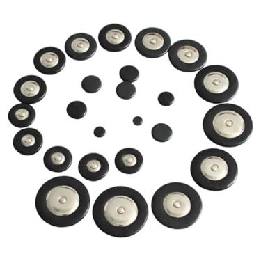 Imagem de MERIGLARE Conjunto de 25 peças de almofadas para saxofone alto, substituindo as almofadas profissionais, práticas, de vários tamanhos, portáteis e duráveis, Preto