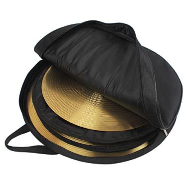 Imagem de SPYMINNPOO Bolsa de Pratos de 21 Polegadas Packback Removível Divisória Alça de Ombro Preta de Alta Densidade para Bateristas