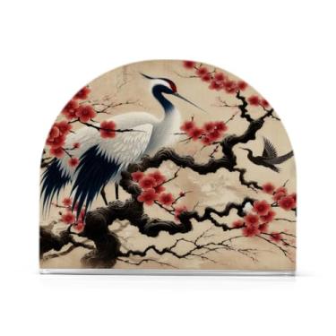 Imagem de Qilmy Porta-guardanapos de acrílico para guindaste artístico, suporte de lenços de mesa independente transparente, dispensador de papel de coquetel para cozinha, jantar, restaurante, bar, decoração, 1