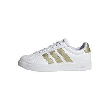 Imagem de adidas Tênis feminino Streetalk, Branco/dourado metálico/branco, 41