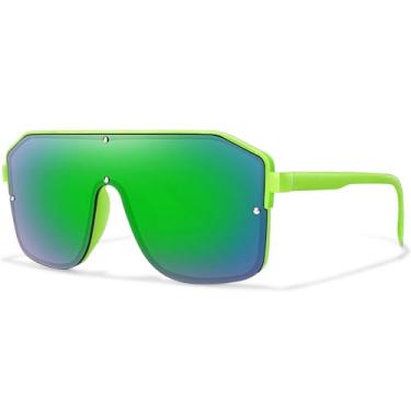 Imagem de Óculos de sol de pesca com lentes rebitadas para homens e mulheres, óculos casuais oversized da moda com proteção UV para praia.
