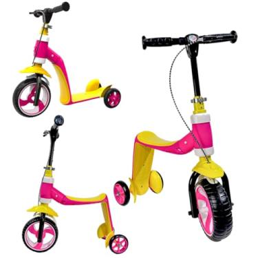 Imagem de Patinete Andador Infantil 2 em 1 Andador e Patinete Rosa