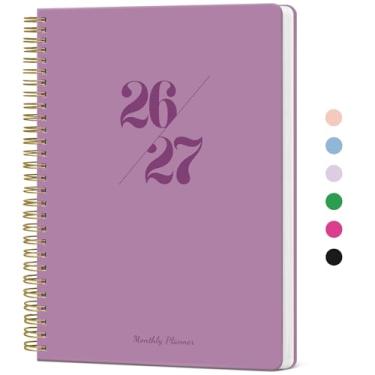 Imagem de Agenda mensal 2026-2027, calendário de 2 anos 2026-2027, funciona de janeiro de 2026 a dezembro de 2027, 17,8 cm x 25,4 cm, 24 meses, perfeito para planejamento de casa e escritório - Boho roxo