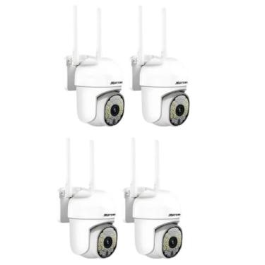 Imagem de ANJ.GG Câmera de Segurança Interna/Externa, Estilo Domo, 1080p HD, Sensor de Movimento, Monitoramento Residencial, F13-branco*4, Wi-Fi/Com fio, Áudio Bidirecional, AC/DC, Wi-Fi