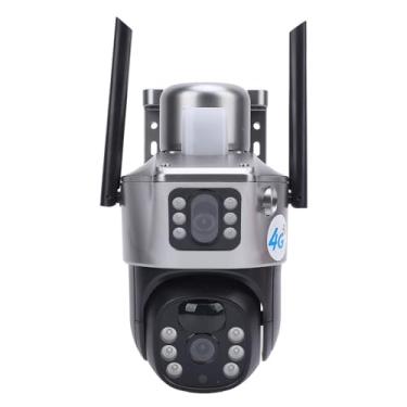 Imagem de Depisuta Câmera de segurança 4G LTE com painel solar, IP66 prova de água HD lente dupla Câmera ao ar livre com cartão SIM, Detecção de movimento inteligente, nenhum WiFi necessário