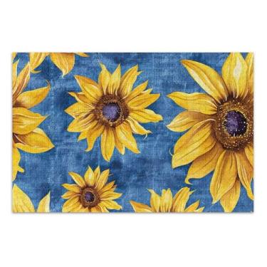 Imagem de Quebra-cabeças para adultos 1000 peças engraçadas girassol azul impressão rústica flor pintura animal arte divertida quebra-cabeça presentes para jogo de elefante branco, 75 x 40 centímetros