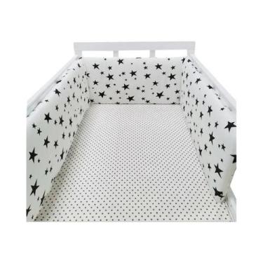 Imagem de Protetor De Berço De Algodão Para Bebês, Barreira De Cama Para Recém-N