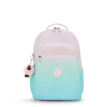 Imagem de Mochila Kipling Seoul Lap Verde e Rosa-Unissex