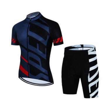 Imagem de Conjunto De Camiseta De Ciclismo Masculina De Verão pro MTB Roupas Uni