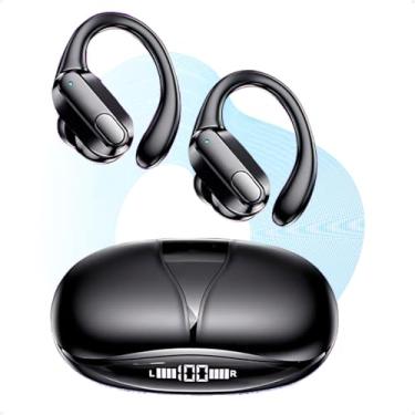 Imagem de Fone de Ouvido Bluetooth Sem Fio XT80 – Le novo 70h de Reprodução, Display LED Duplo, Ganchos Esportivos, Microfone para Chamadas Claras, Controle por Botões – Intra-auricular para iPhone/Android