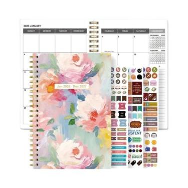 Imagem de Planejador Mensal A5 Com Espiral, Calendário De 24 Meses, Organizador 