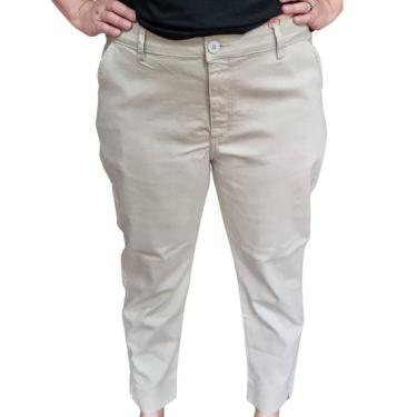 Imagem de Calça Feminina Cigarrete Semi Social 36756 Bege Shyros