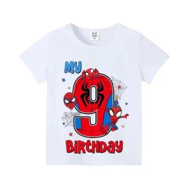 Imagem de Camiseta De Verão Infantil Do Homem-Aranha, Estampa Digital De Desenho