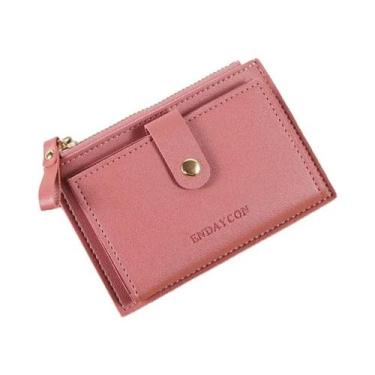 Imagem de Carteira Curta Feminina Fofa, Porta-Cartões Simples, Estilo Ins, Armaz