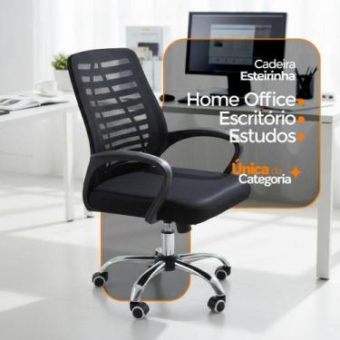 Imagem de Kit 2 Cadeiras De Escritório Esteirinha Mesh Ergonomica Giratoria - Of