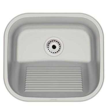 Imagem de Tanque de Encaixe Tramontina Hera Compact 19 em Aço Inox Escovado 40x35 cm