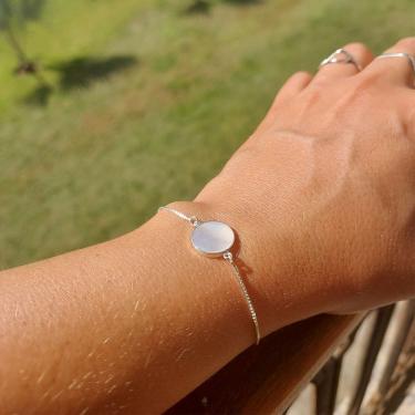 Imagem de Pulseira em Prata 925 com madrepérola