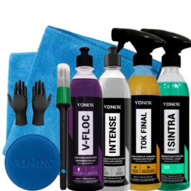 Imagem de Kit lavagem shampoo cera tok final intense sintra fast vonixx limpeza 