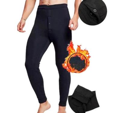 Imagem de Meia Calca Masculina Flanelada Peluciada Interna Para Inverno Com Botã