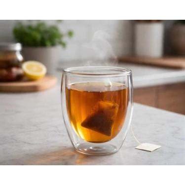 Imagem de Conjunto 2 Copos Vidro Parede Dupla 250ml - GLOBALMIX