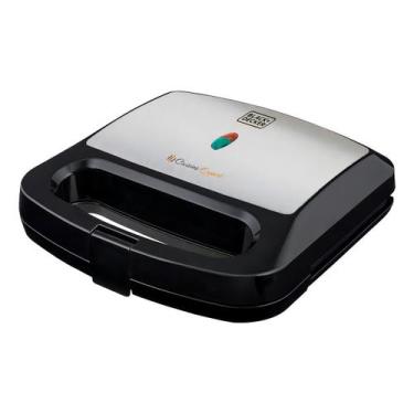 Imagem de Sanduicheira Elétrica Preta e Inox Black Decker Sm800 127V - Black+Dec