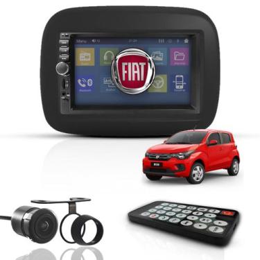 Imagem de Kit Central Multimidia Mp5 2 Din 7" Bt Espelha Dvd Fiat Mobi - First O