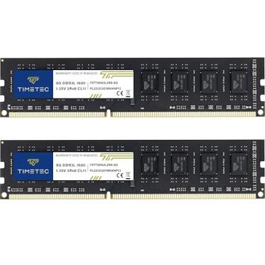 Imagem de Timetec Kit Premium 16GB (2x8GB) DDR3L / DDR3 1600MHz (DDR3L-1600) PC3L-12800 / PC3-12800 Non-ECC Unbuffered 1.35V/1.5V CL11 2Rx8 Dual Rank 240 Pin UDIMM Desktop PC Memória RAM (SDRAM) ) Atualizar