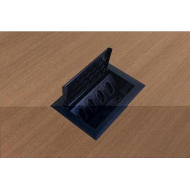 Imagem de Caixa Tomada Mesa Embutir 4 Tomadas 2 Rj45 + 1 Usb + 1 Hdmi - QTMOV, C