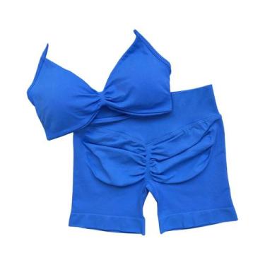 Imagem de Top Esportivo Feminino Acolchoado Com Costas Abertas, Tipo Halter, Par