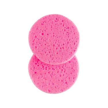 Imagem de Esponja de Maquiagem Lanossi Esfoliante - 2 Unidades, Rosa