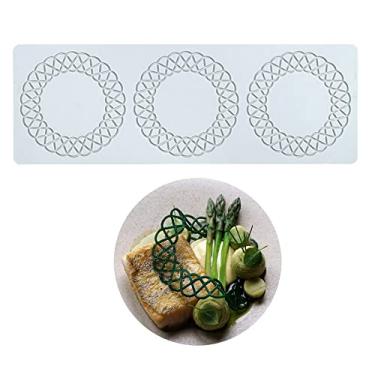 Imagem de Moldes de silicone 3D moldes de chocolate de folha oca favo de mel molde de doces de abelha padrão de flores molde de fondant topo de bolo decoração de artesanato de açúcar (S_Flower_31,5 * 11 * 0,2 cm)