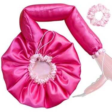 Imagem de Touca Difusora Cetim Dupla Face Secadora Anti-frizz Seda (Pink/Rosa)