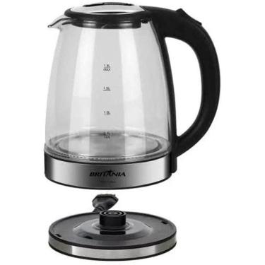 Imagem de Chaleira Elétrica Britânia Glass 1,8L Jarra Removível Vidro
