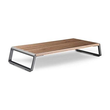 Imagem de KIZQYN Suporte de impressora suporte de mesa, organizador de mesa de suporte de teclado, prateleira multiuso para escritório, comporta até 10 kg (três cores) impressora de mesa (cor: marrom)