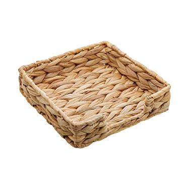 Imagem de Porta Guardanapos de Fibra Natural Quadrada 20cm x 20cm x 5cm - Lyor
