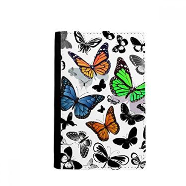 Imagem de Carteira vintage escopo de borboletas, porta-passaporte, Notecase Burse