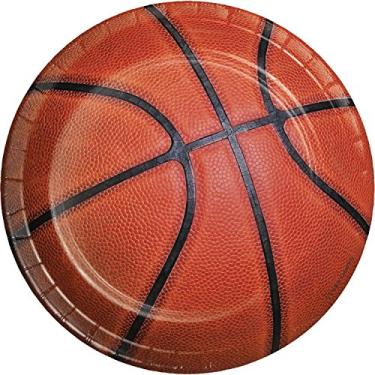 Imagem de Prato de sobremesa de basquete, 24 unidades