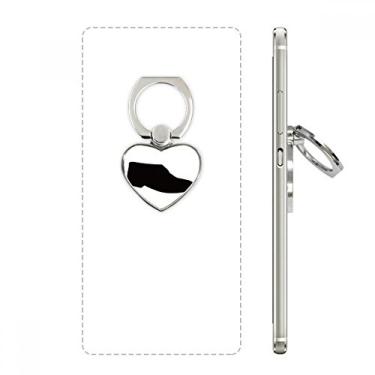 Imagem de Suporte universal masculino de couro preto contornado anel de telefone suporte