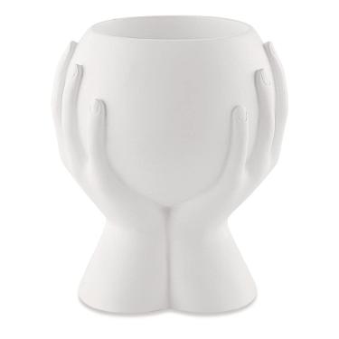 Imagem de Cachepot em Poliresina - Branco - 16,5x13x14cm - Mart