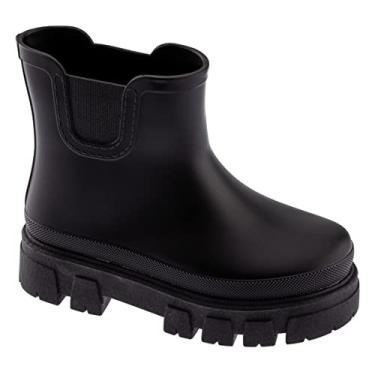 Imagem de Bota Tratorada Monocor Infantil Menina Coturno Charmosinha Chic Gliter e Lisa (Preto, 31/32)