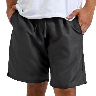 Imagem de Short Shortinho Masculino Brescia Liso Basico Bermuda Adulto Tactel Grosso Com Cordao E Bolsos Shorts Varias Cores