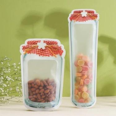 Imagem de Saco Zip Lock Hermético Reutilizável Formato Pote