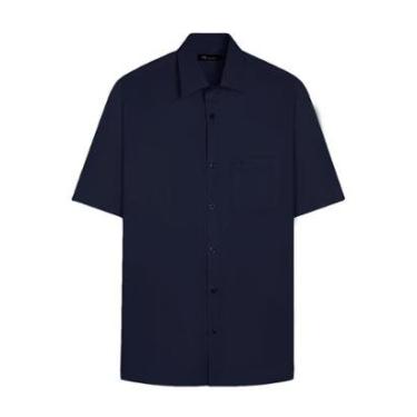 Imagem de Camisa VR Masculina Casual Manga Curta Pocket Silicon Oil Azul Marinho-Masculino