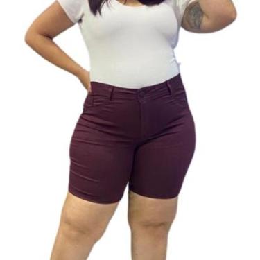 Imagem de Bermuda Sarja KIRIDAS JEANS Levanta BumBum Plus Size Feminina-Feminino