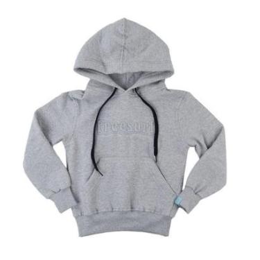 Imagem de Blusa Moletom Infantil Freesurf Waves Cinza Mescla - 1410-Unissex