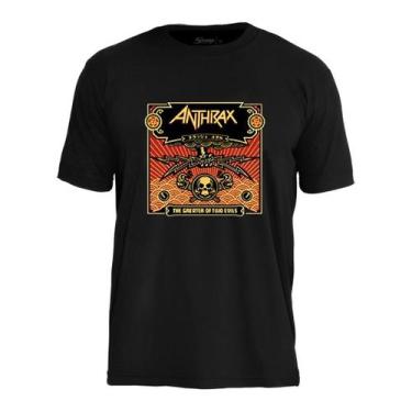 Imagem de Camiseta Anthrax The Greater Of Two Evils - Stamp