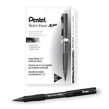 Imagem de Pentel Lapiseira QE415A Twist-Erase Express, 0,5 mm, preta, dúzia
