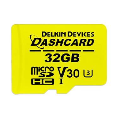 Imagem de Cartão microSD Delkin 32GB UHS-I U3/V30 com adaptador – DASHCARD | Cartão de memória de alta resistência para câmeras Dash, câmeras de segurança, GoPro e mais | Até 70.000 horas de uso | Desempenho